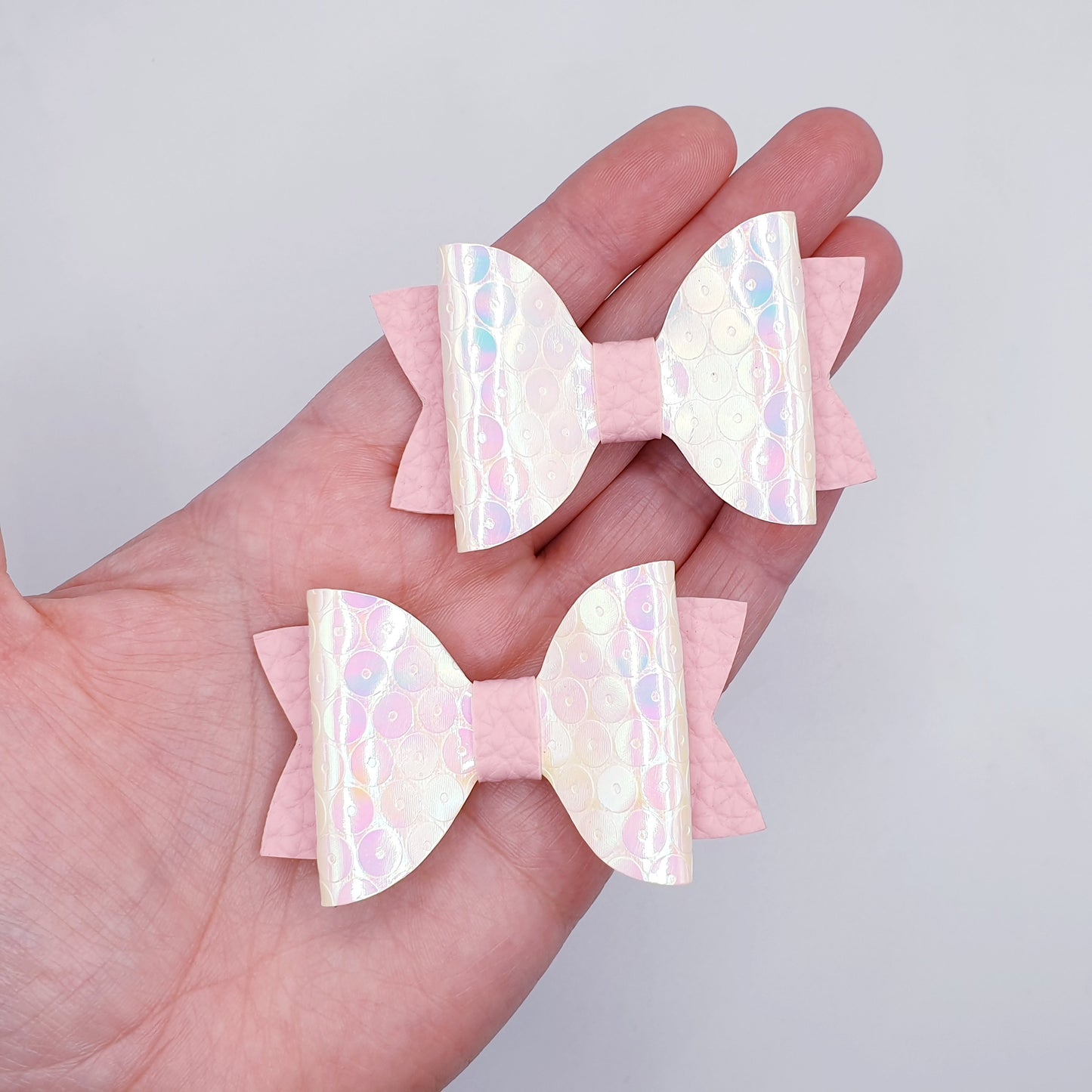 Holographic Sequin Effect Faux Bows (Set of 2)