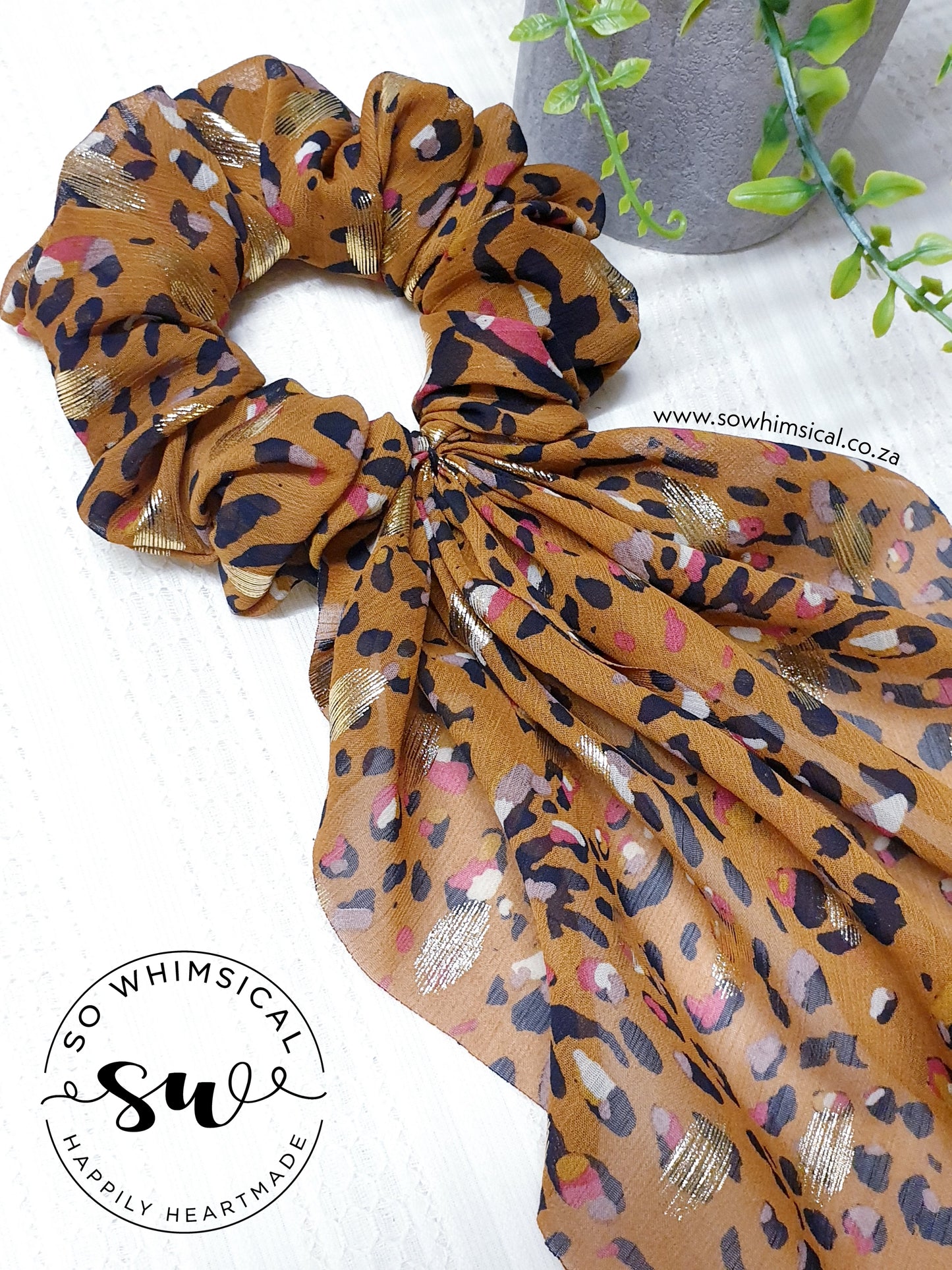 Animal Print with Gold LT Scrunchie