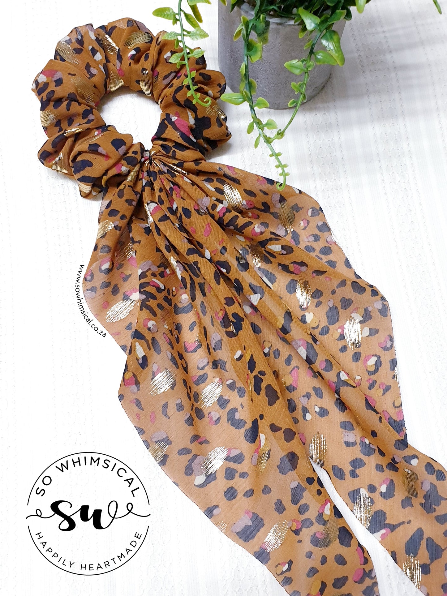 Animal Print with Gold LT Scrunchie