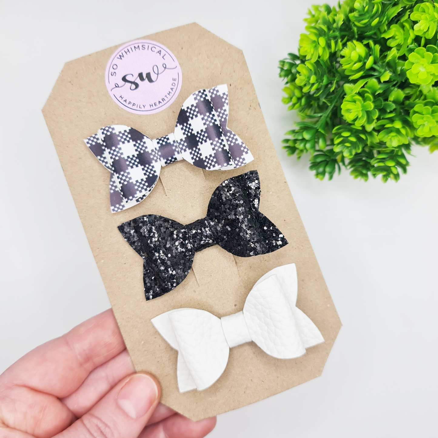 Ebony Triplet Bows
