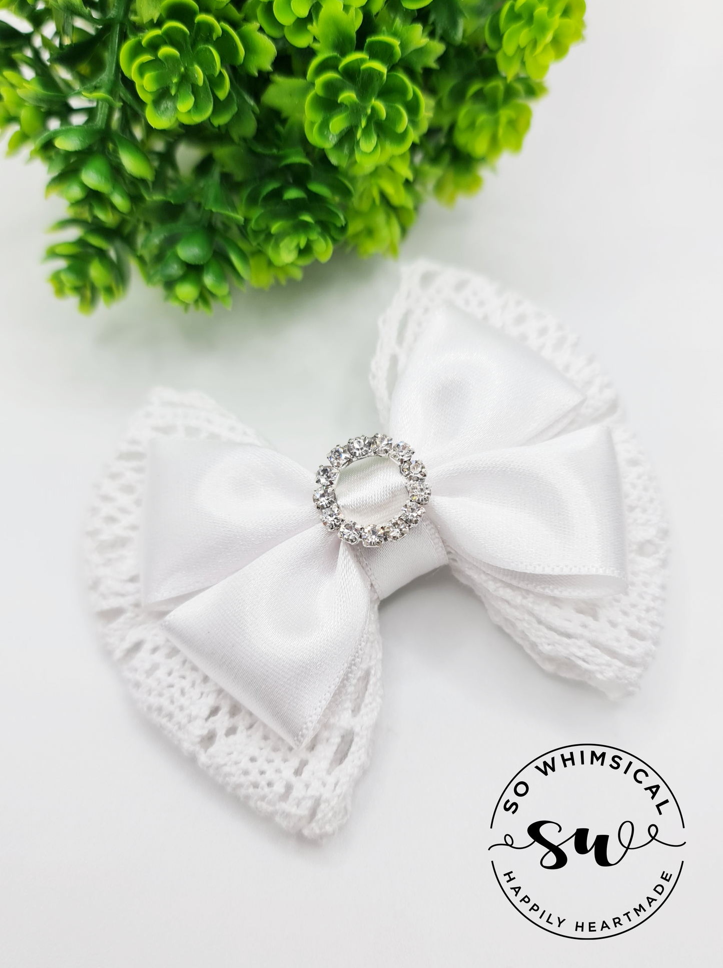 Ellie Ribbon & Lace Bow