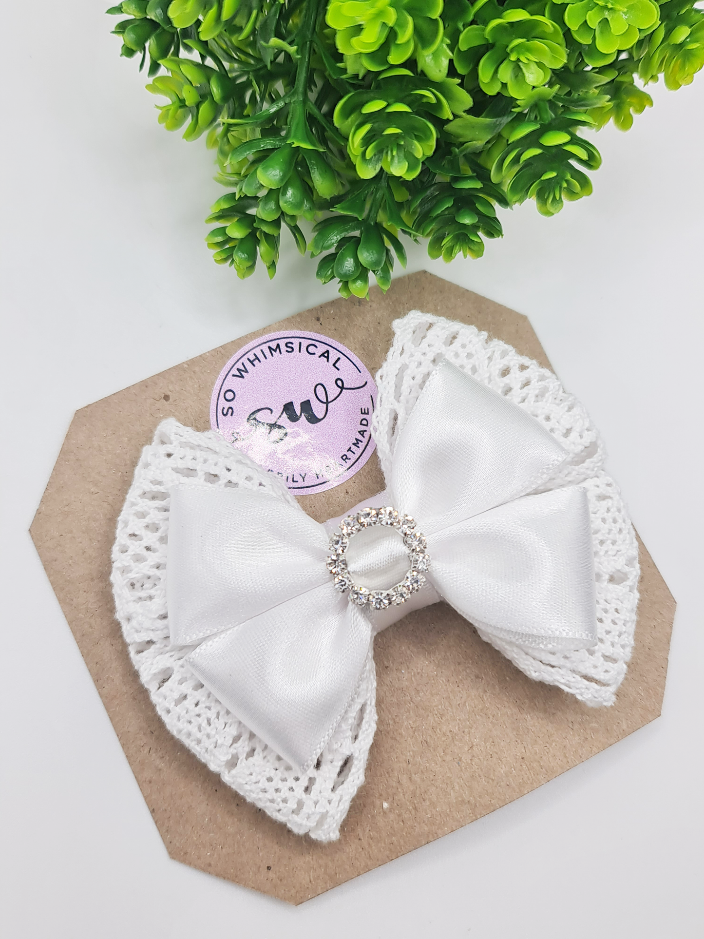 Ellie Ribbon & Lace Bow