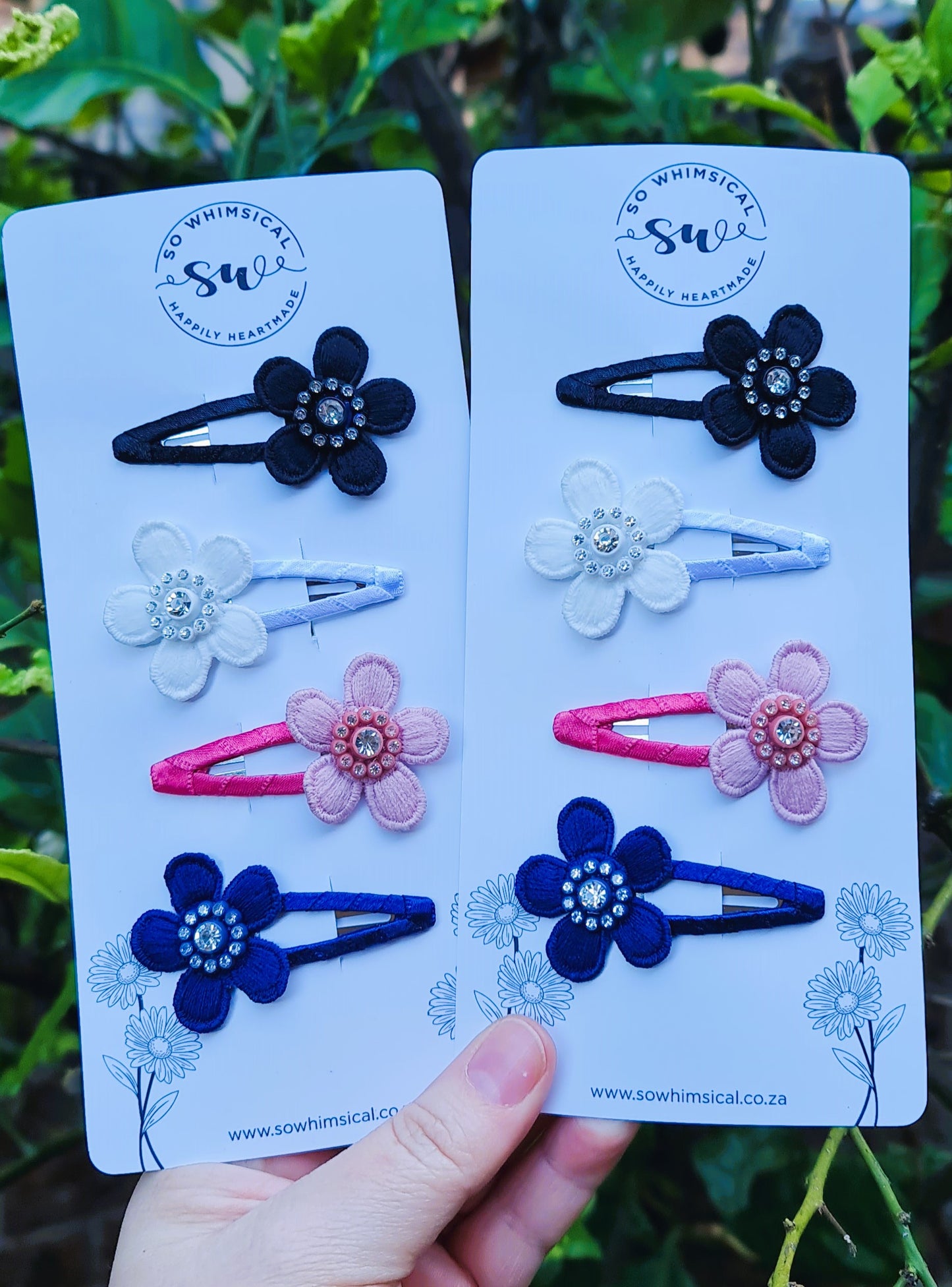 Flower Hair Clippies (Set of 4)