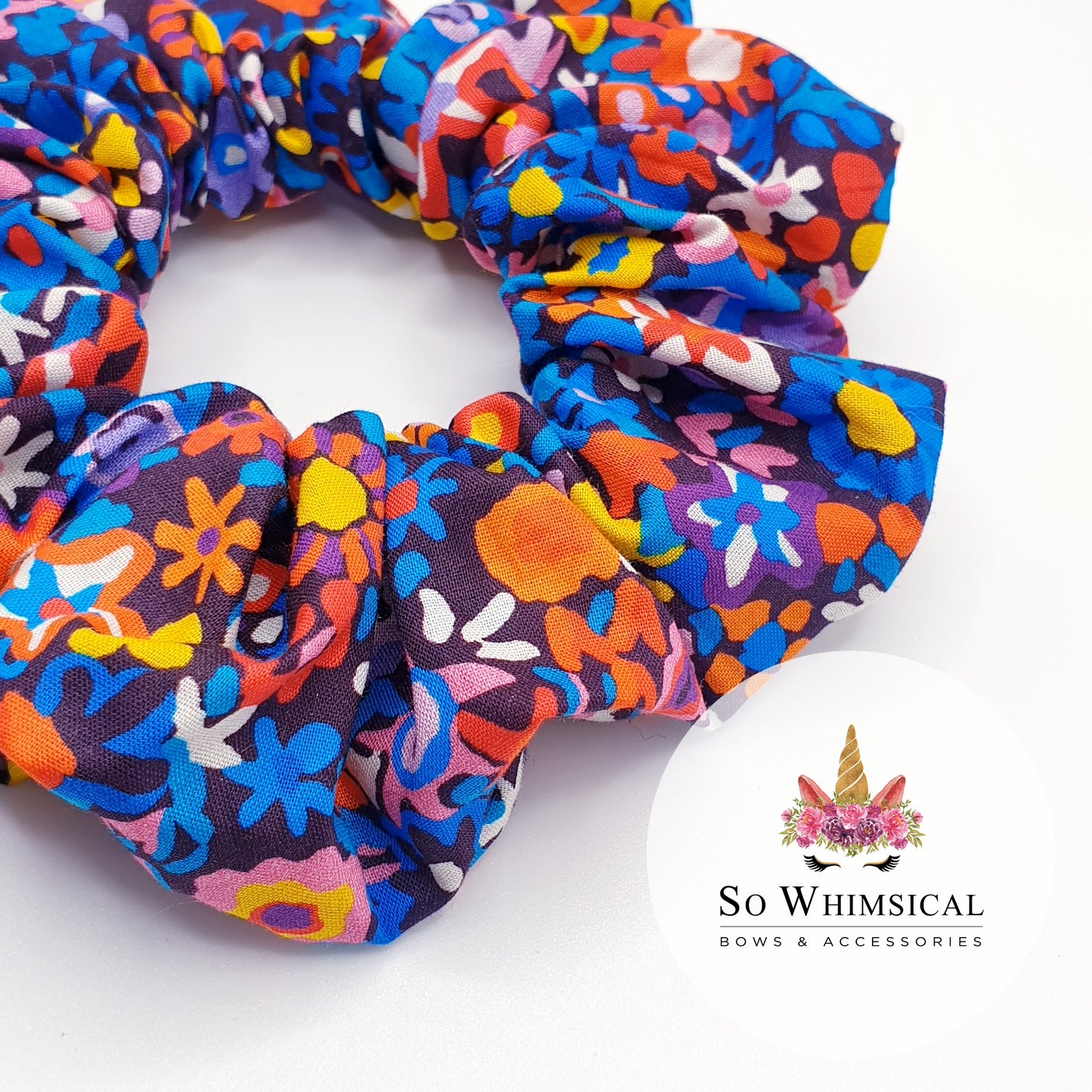 Cotton Hippie Floral Scrunchie Medium