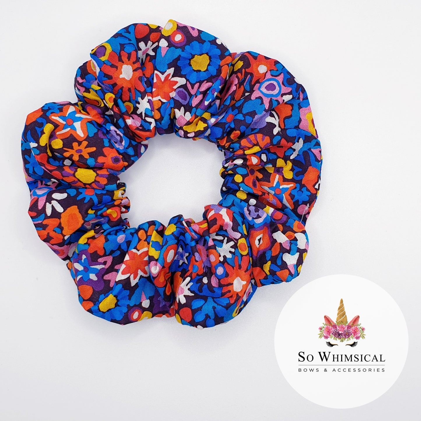 Cotton Hippie Floral Scrunchie Medium