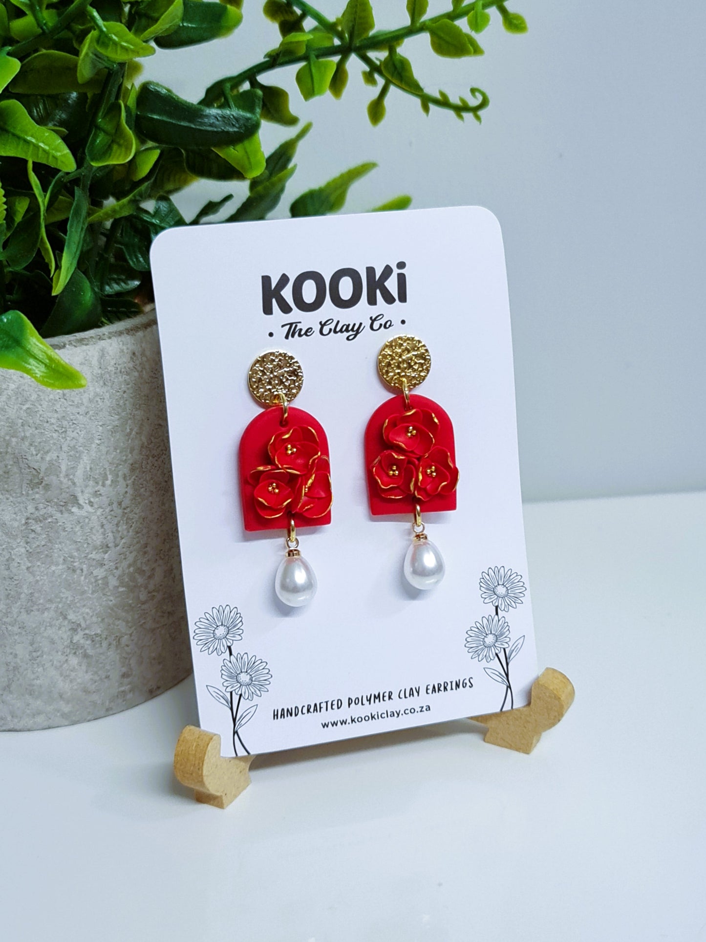 KC2020 - Red Pearl Dangles
