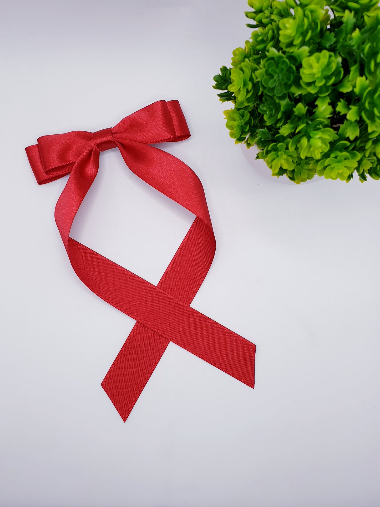 Long Tail Ribbon Bow - Red