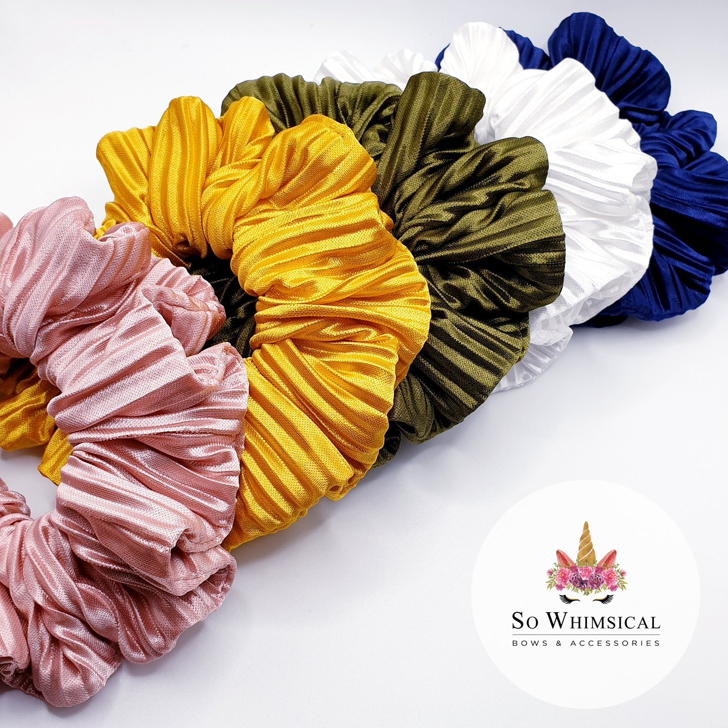 Ruffled Satin Scrunchie Bundle Medium