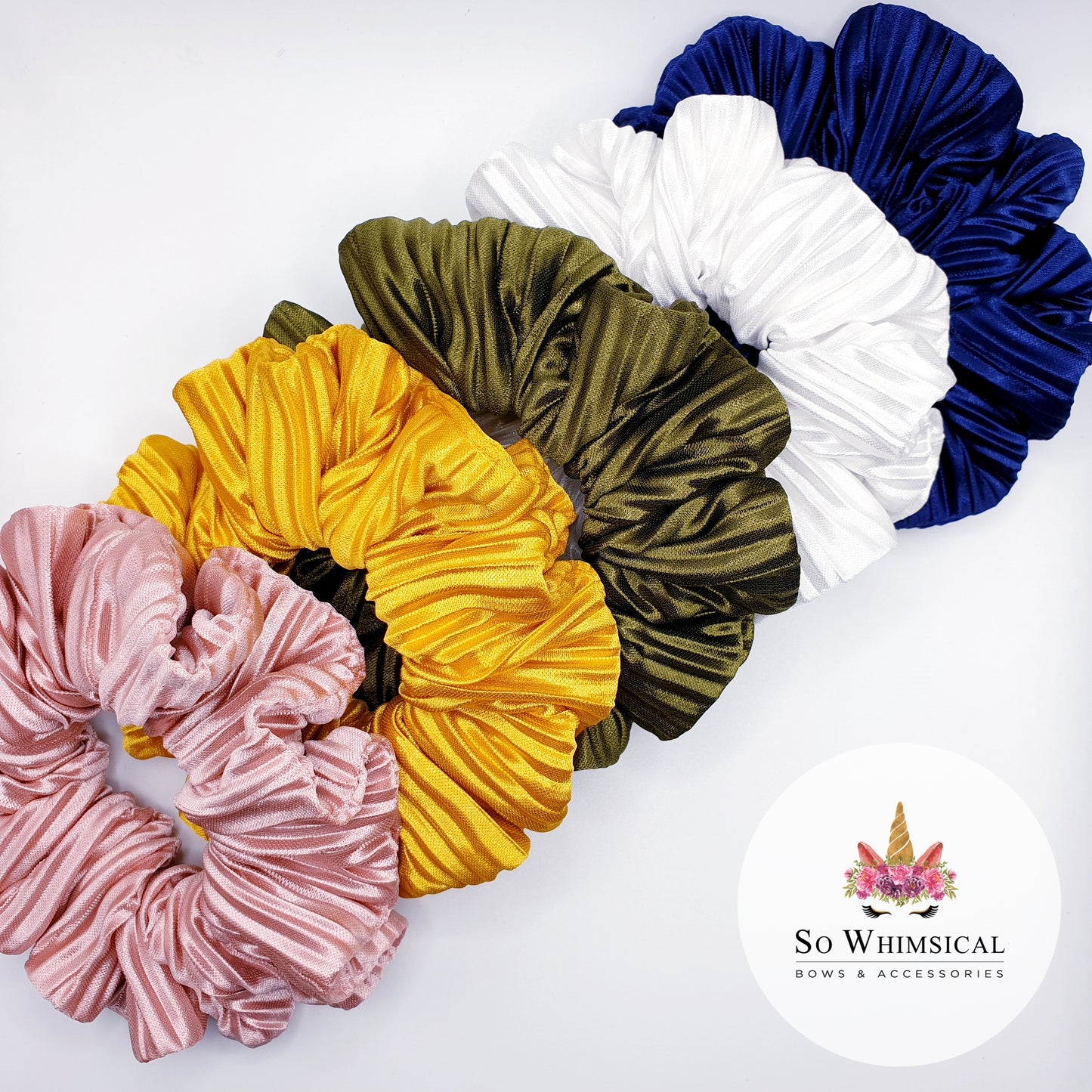 Ruffled Satin Scrunchie Bundle Medium