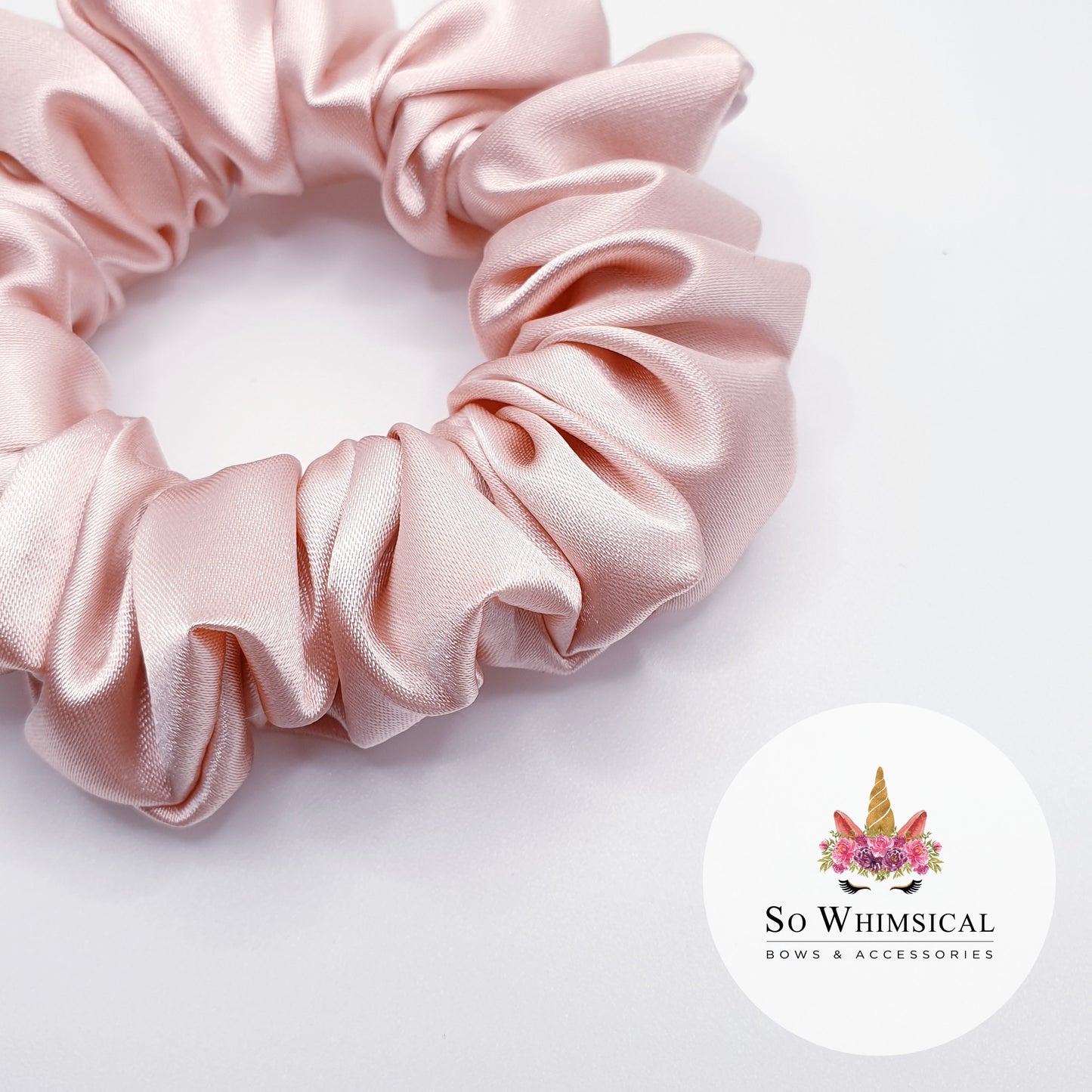 SW5103 - Satin Rose Gold Scrunchie Small