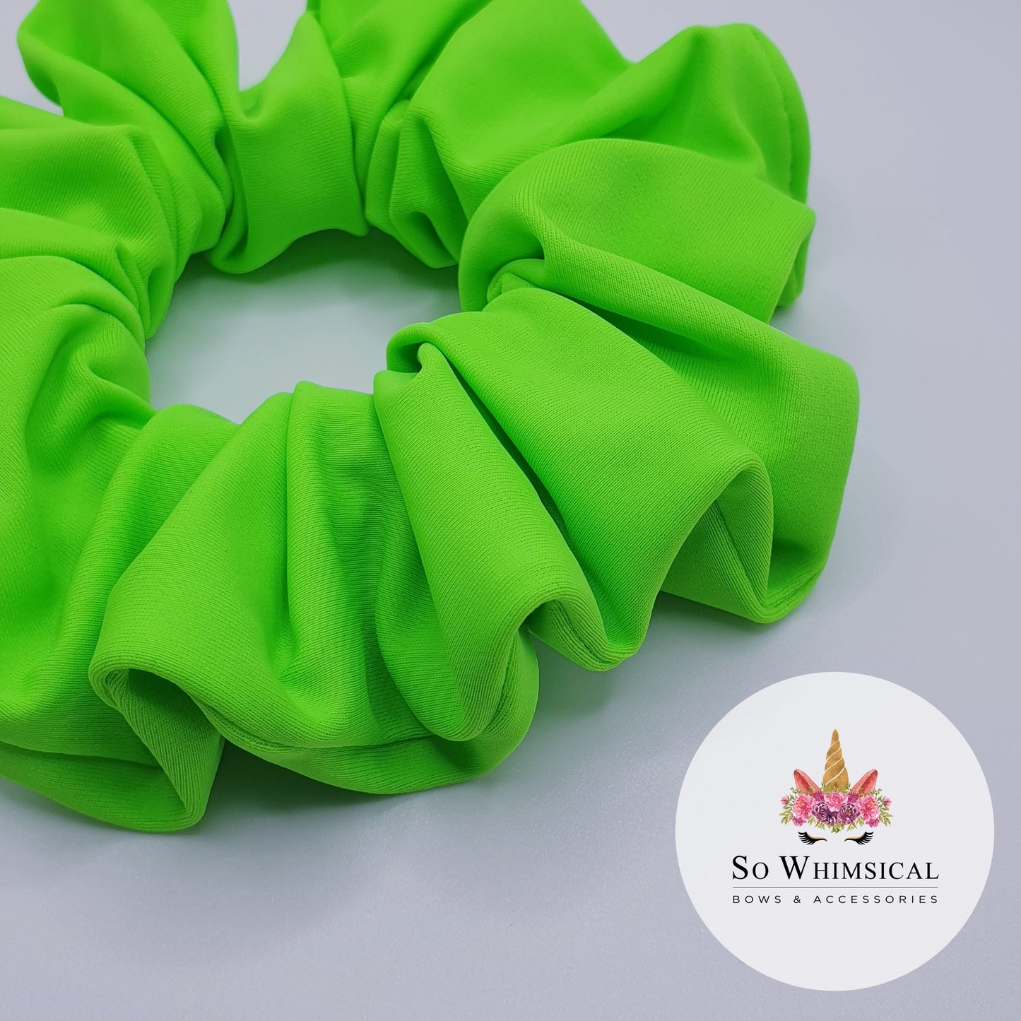 Swim Scrunchie Medium Neon Green
