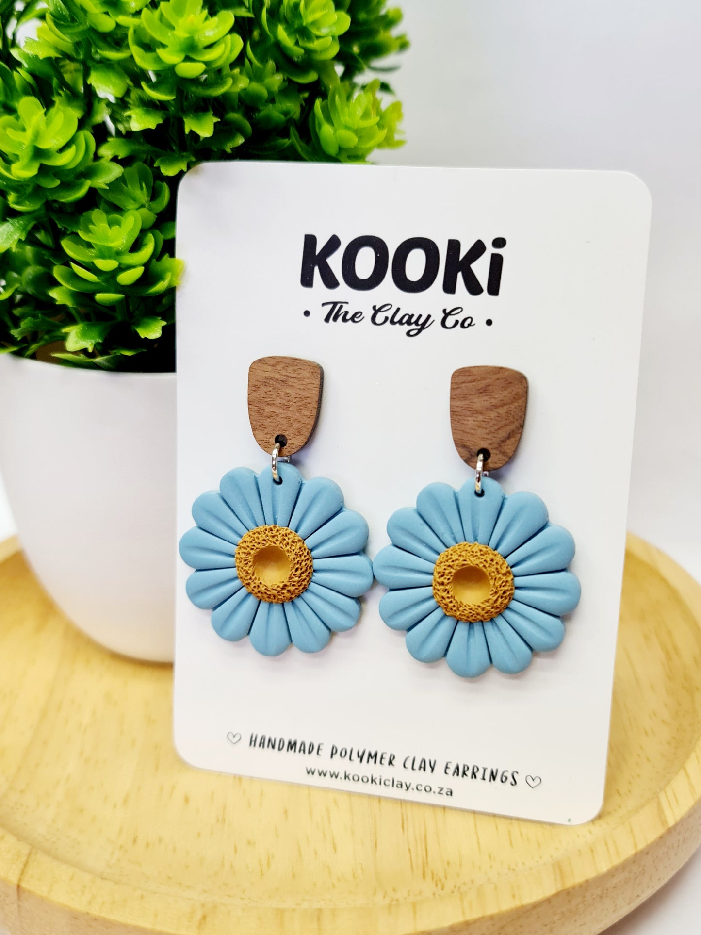 Walnut Daisy Dangles