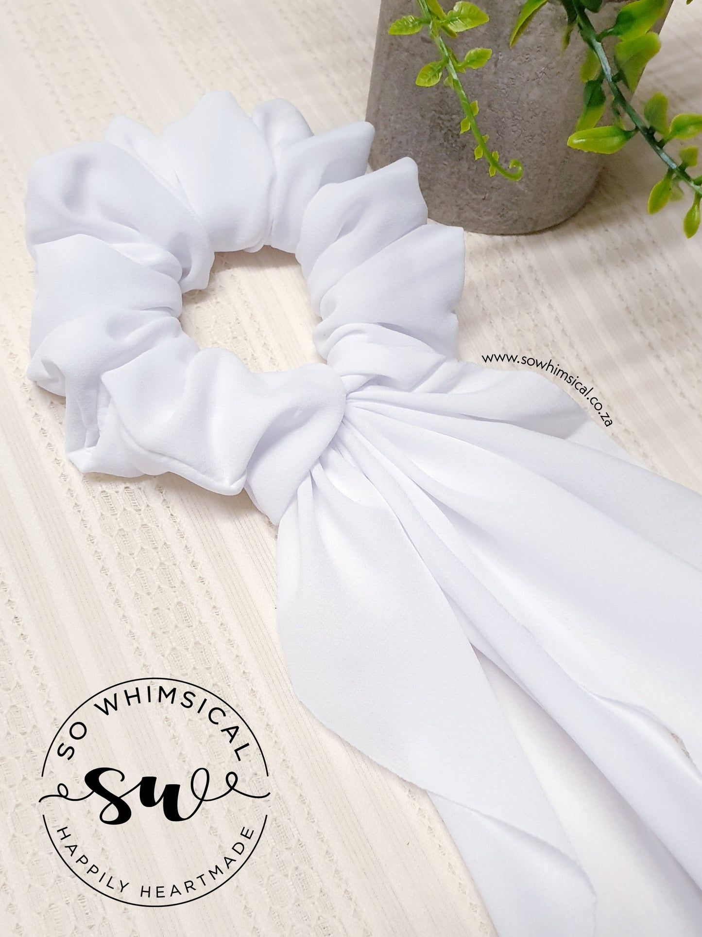White LT Scrunchie