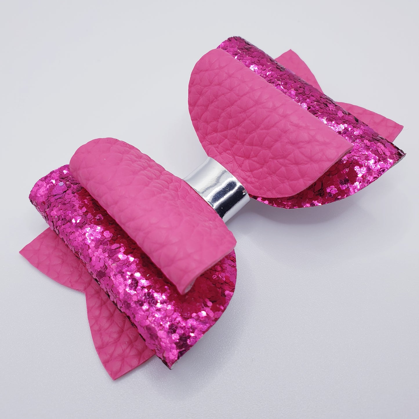 Pink Glitter Faux Bow