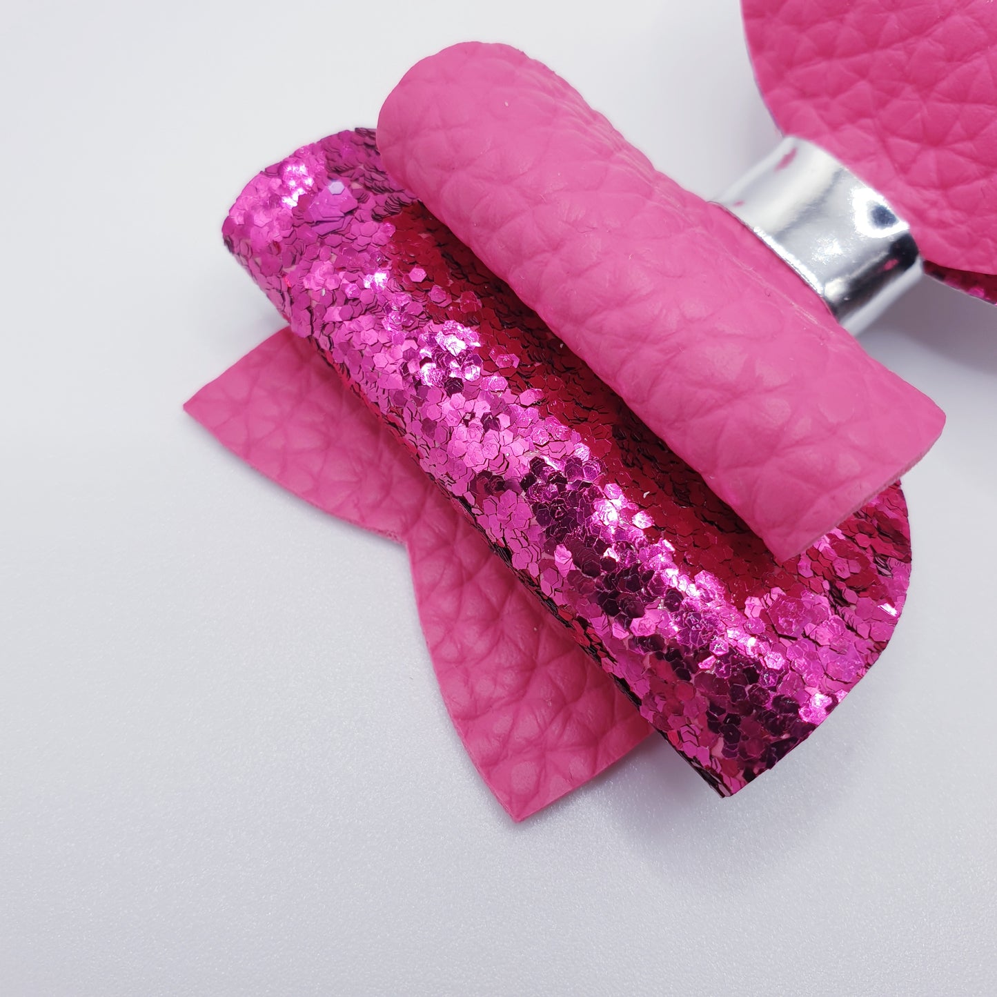 Pink Glitter Faux Bow