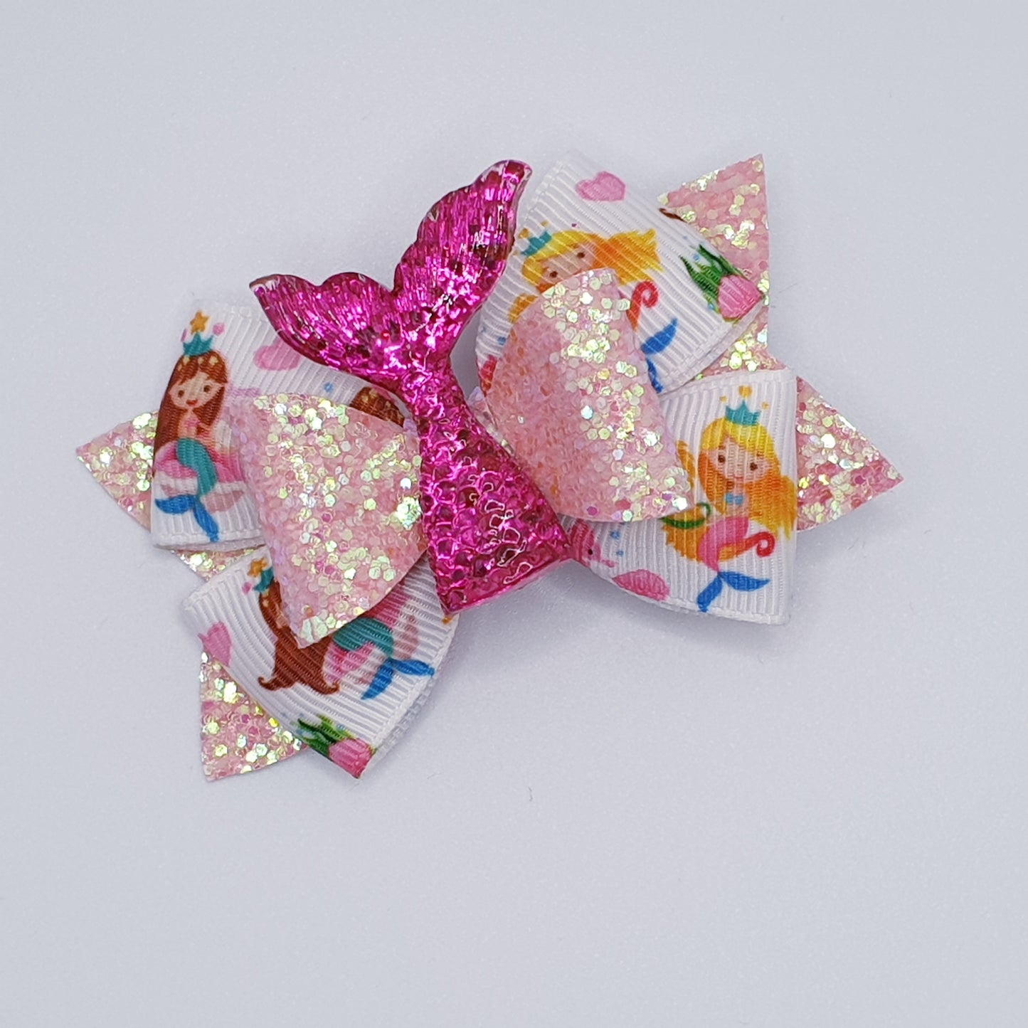 Mermaid Tail Faux Leather & Ribbon Bow