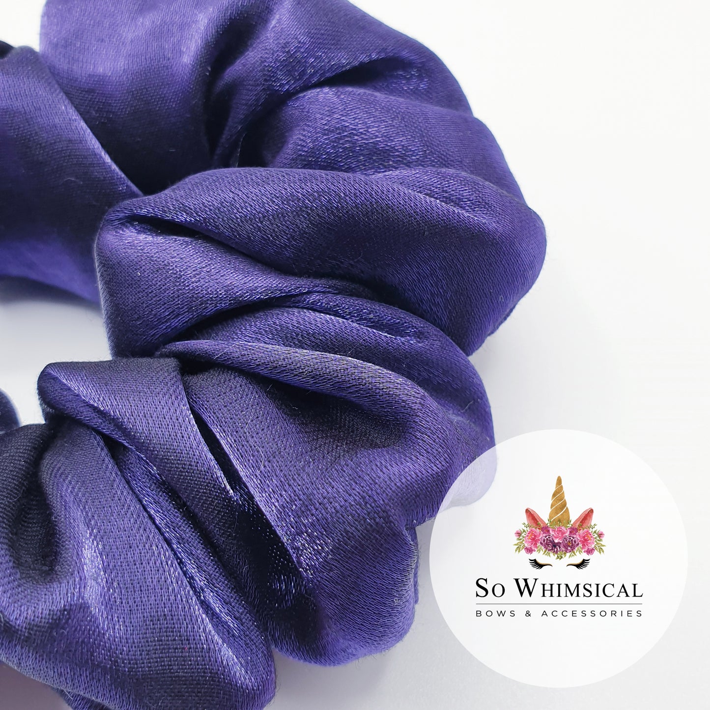Satin Shimmery Purple Haze Scrunchie Medium