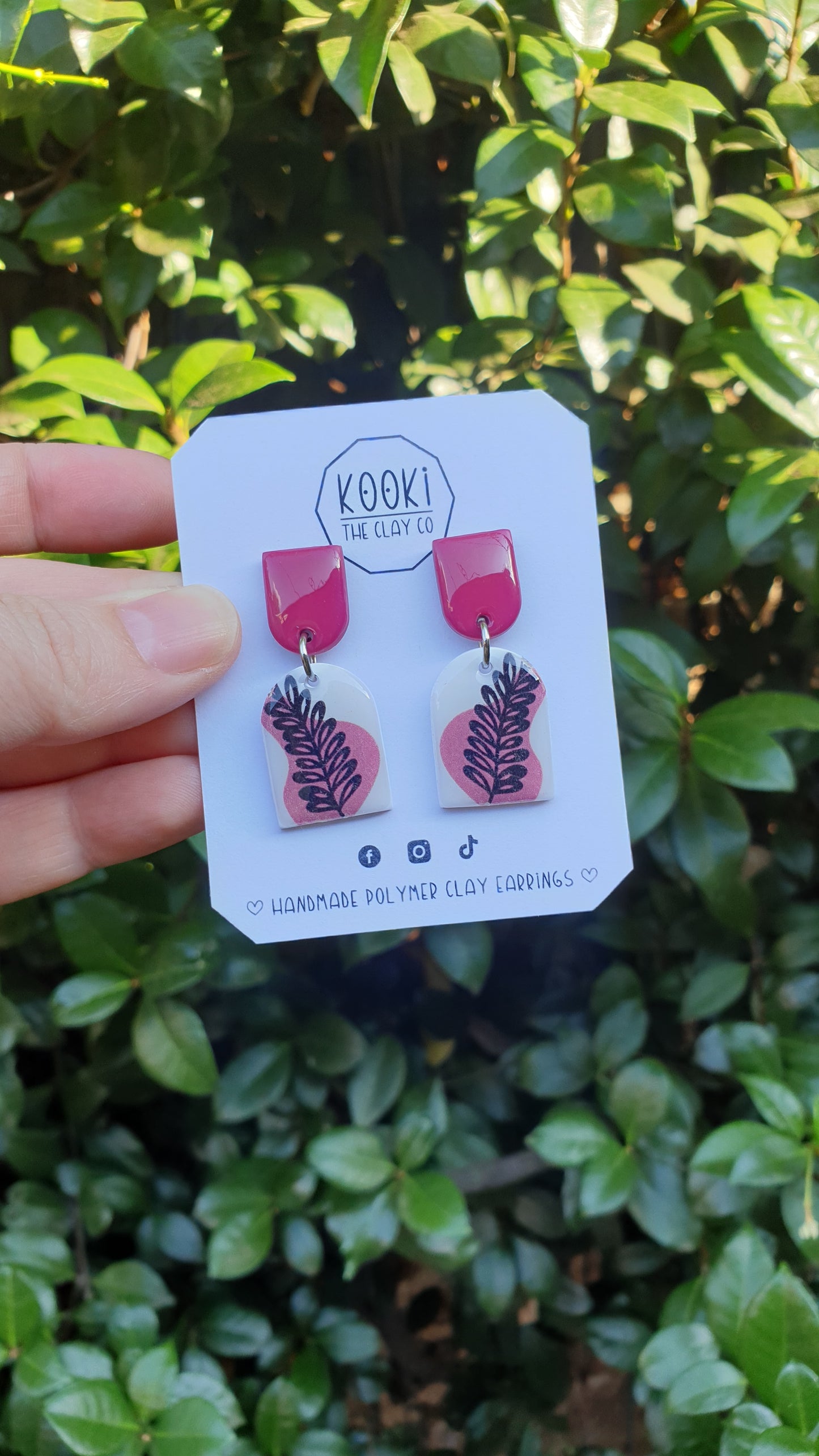Burgundy & Black Leaf Dangles