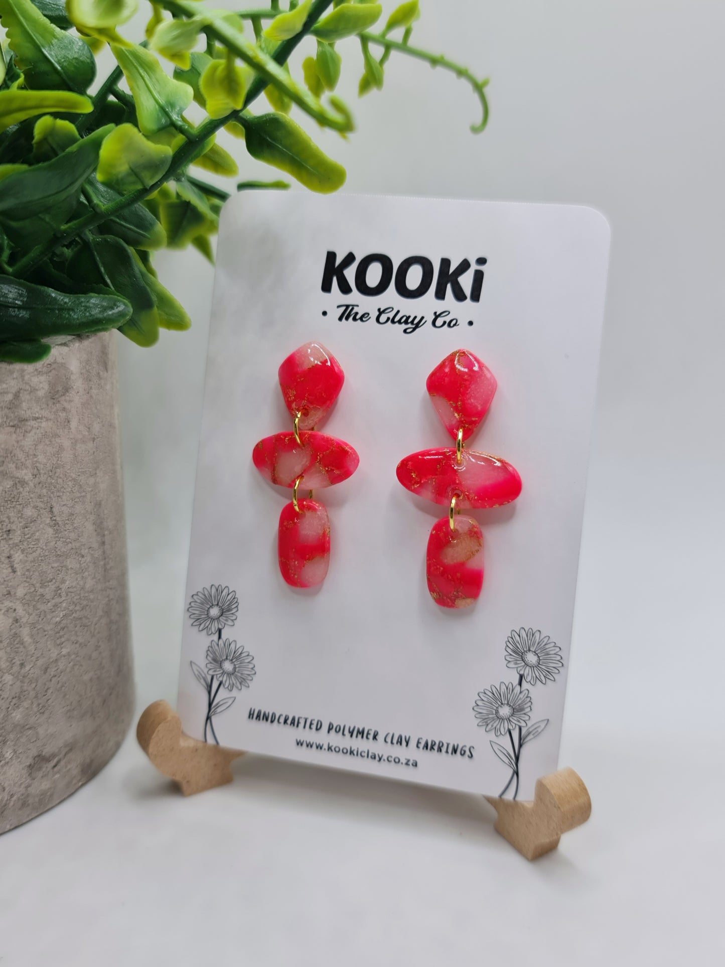 Camelia Pebble Dangles