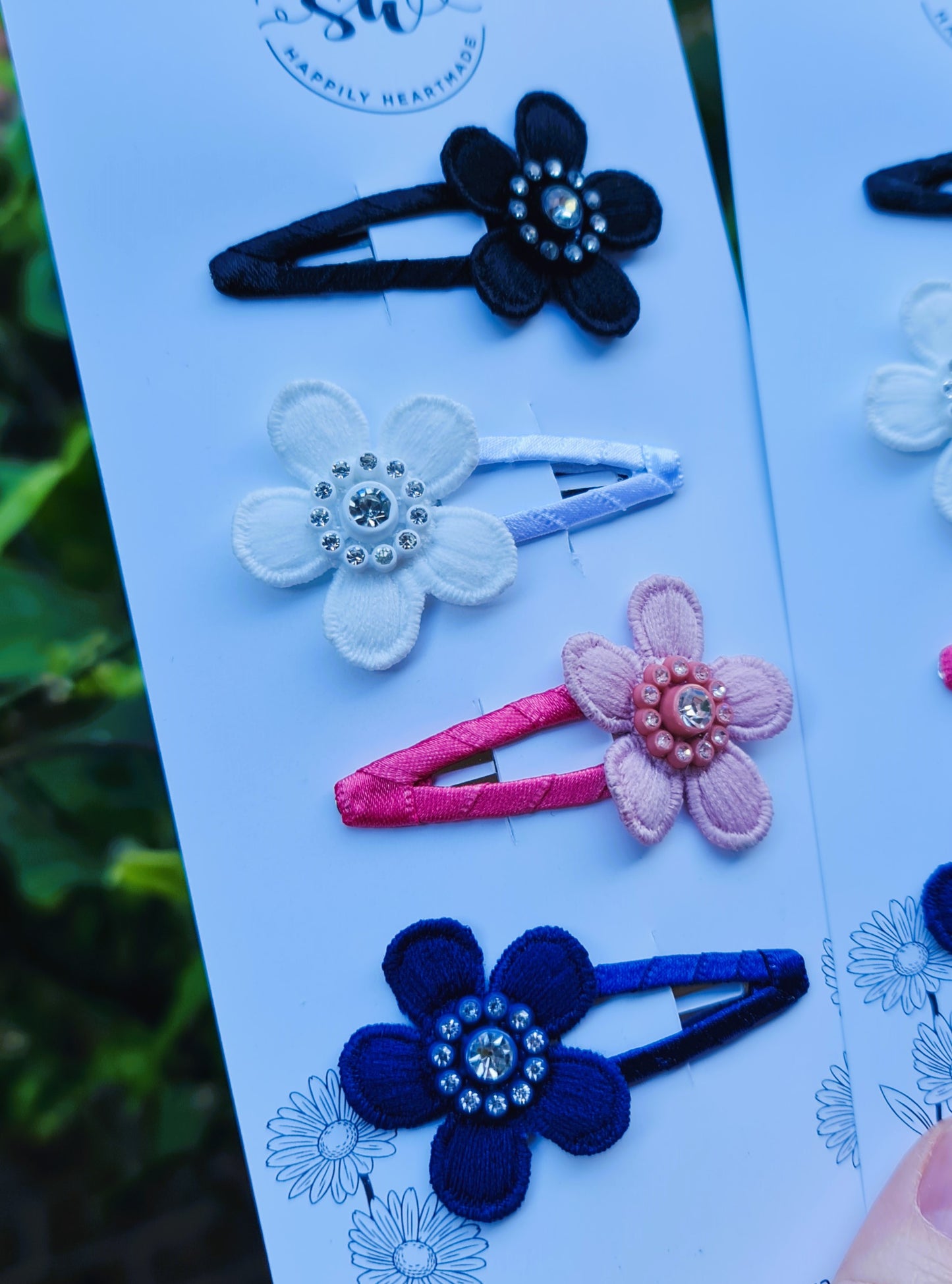 Flower Hair Clippies (Set of 4)