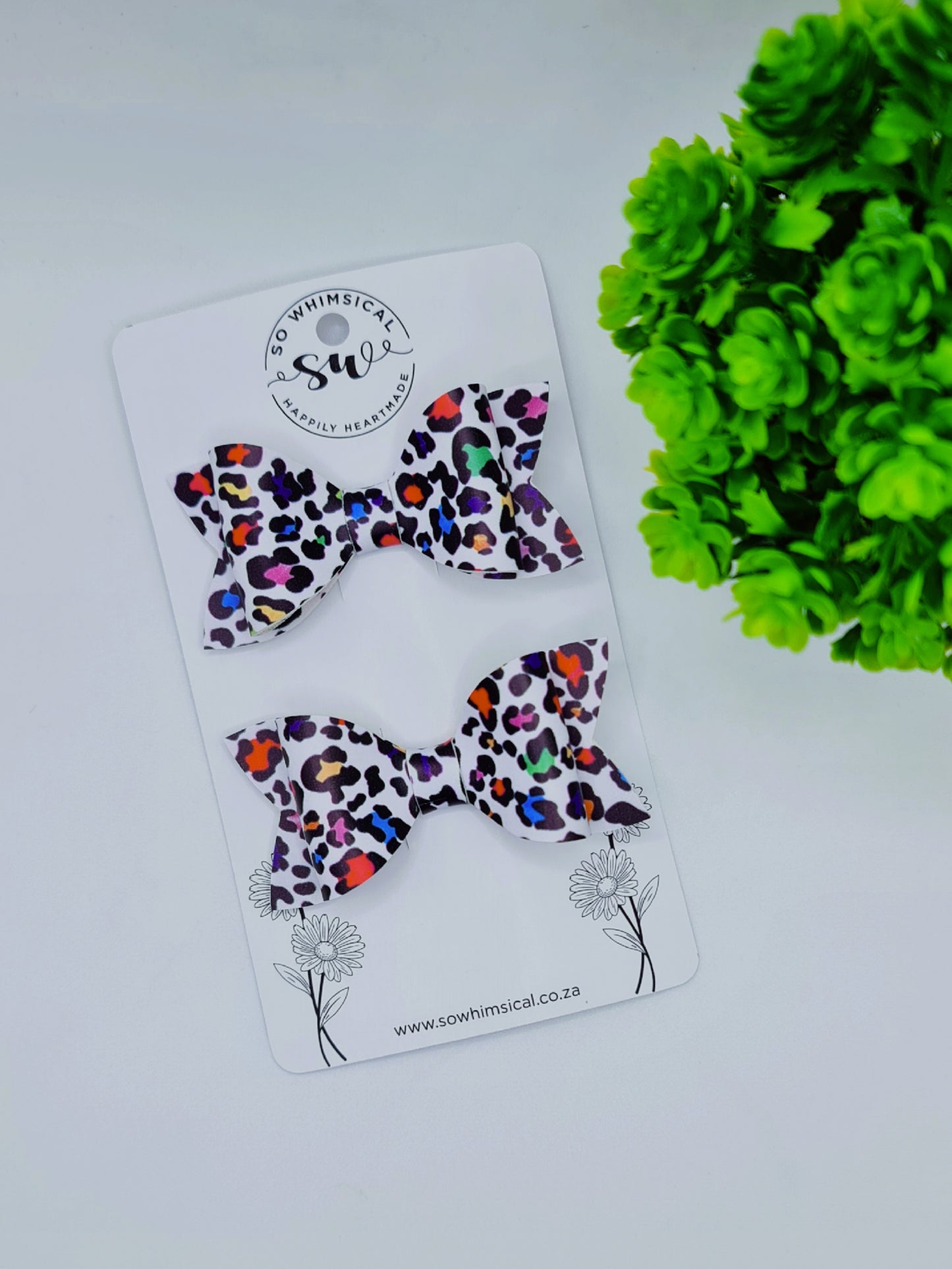 Funky Leopard Bow Set