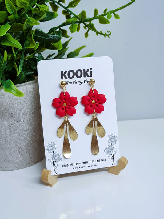 KC2018 - Red Flower Dangle