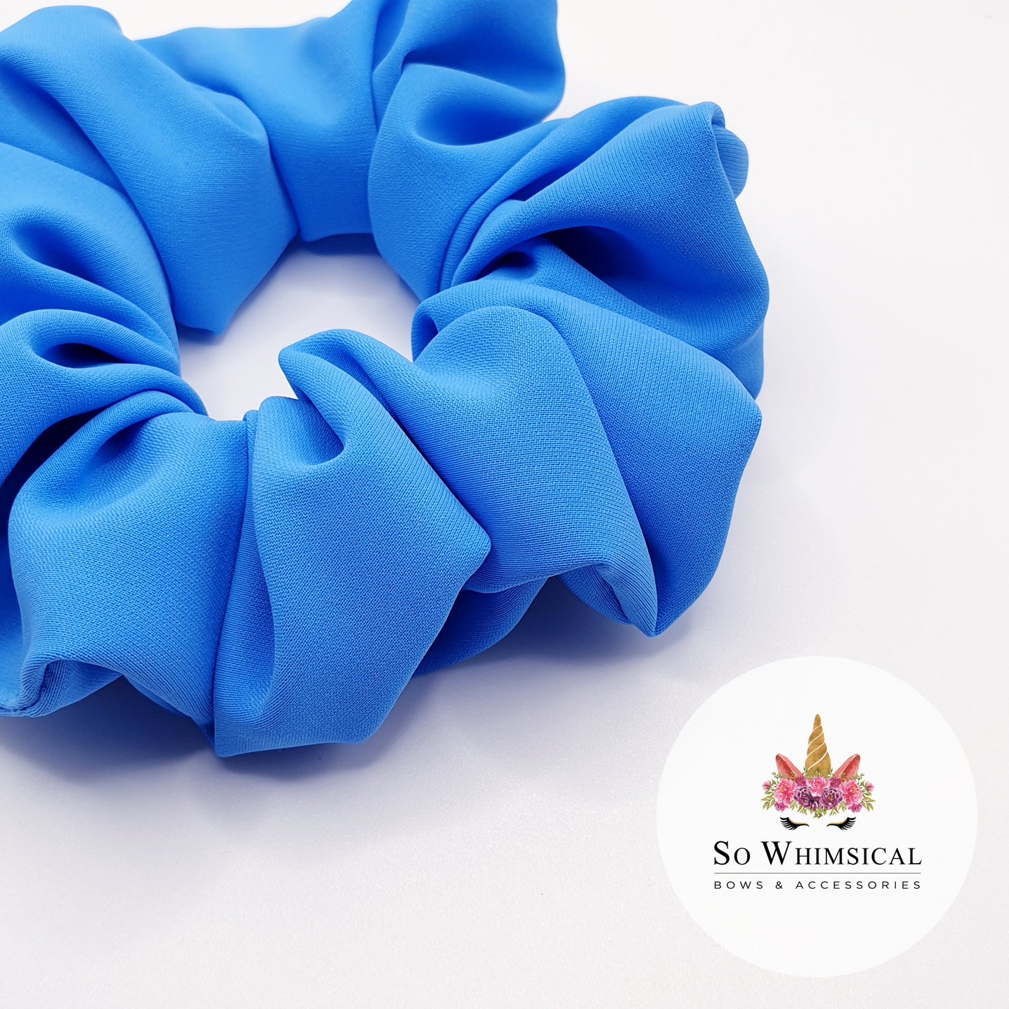 Matte Dodger Blue Scrunchie Medium