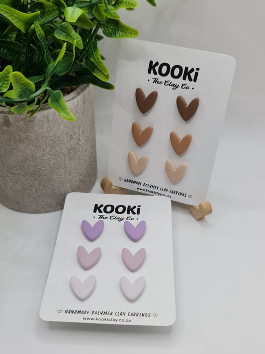 Ombre Hearts Stud Pack