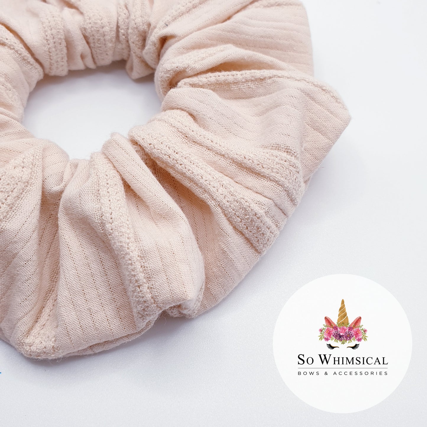 Soft Cotton Ivory Scrunchie Medium
