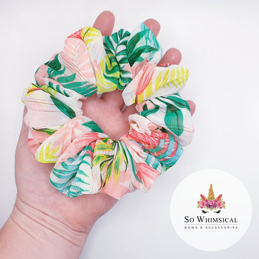 Chiffon Tropical Paradise Scrunchie Medium
