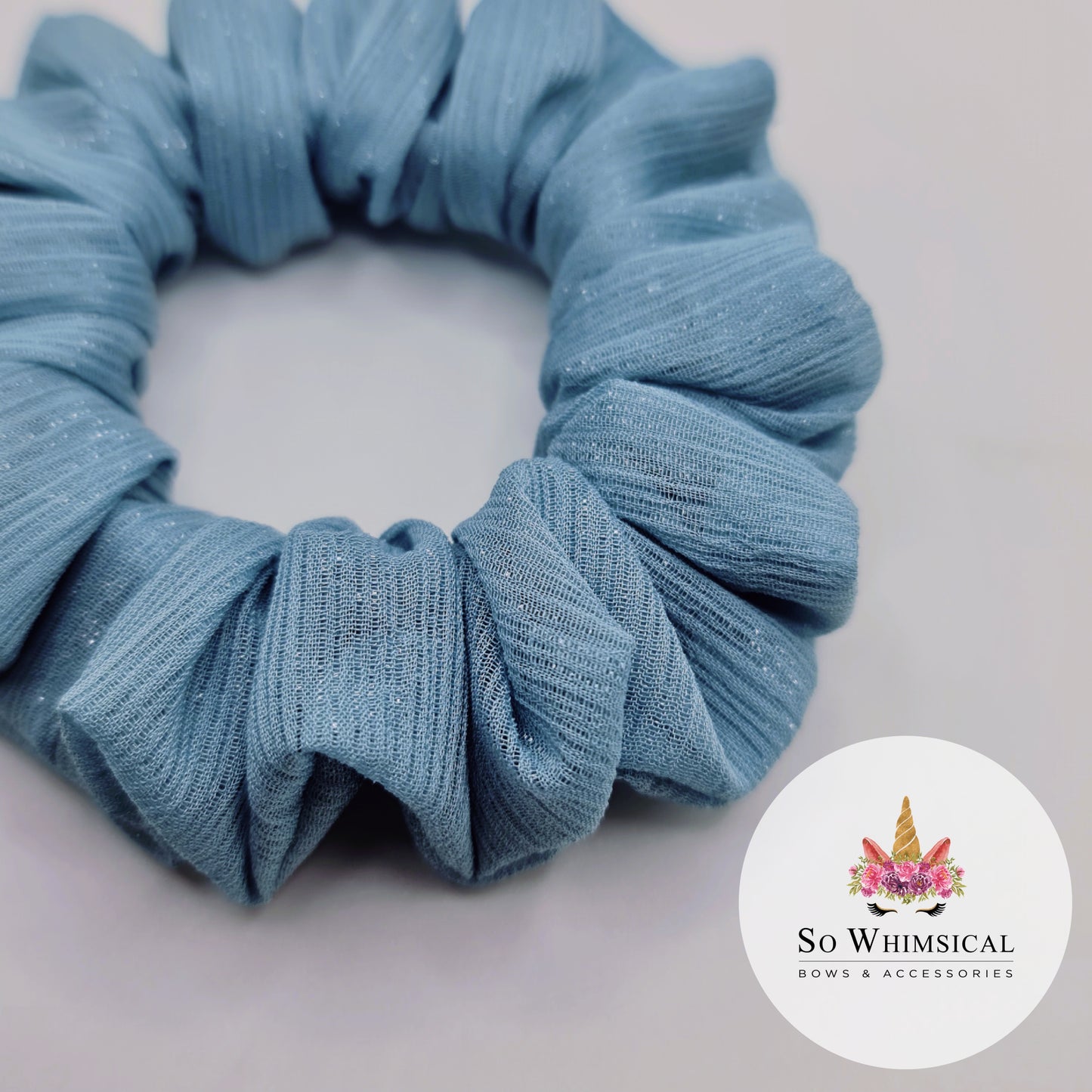 Twinkle Powder Blue Small Scrunchie