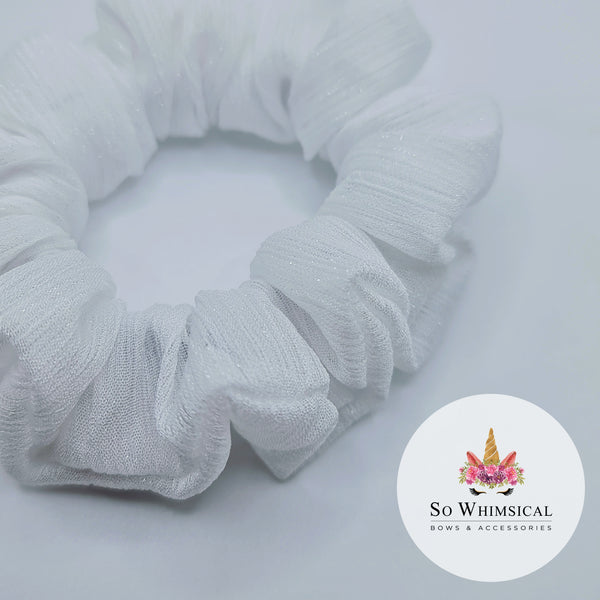 SW5030 - Twinkle White Small Scrunchie – So Whimsical