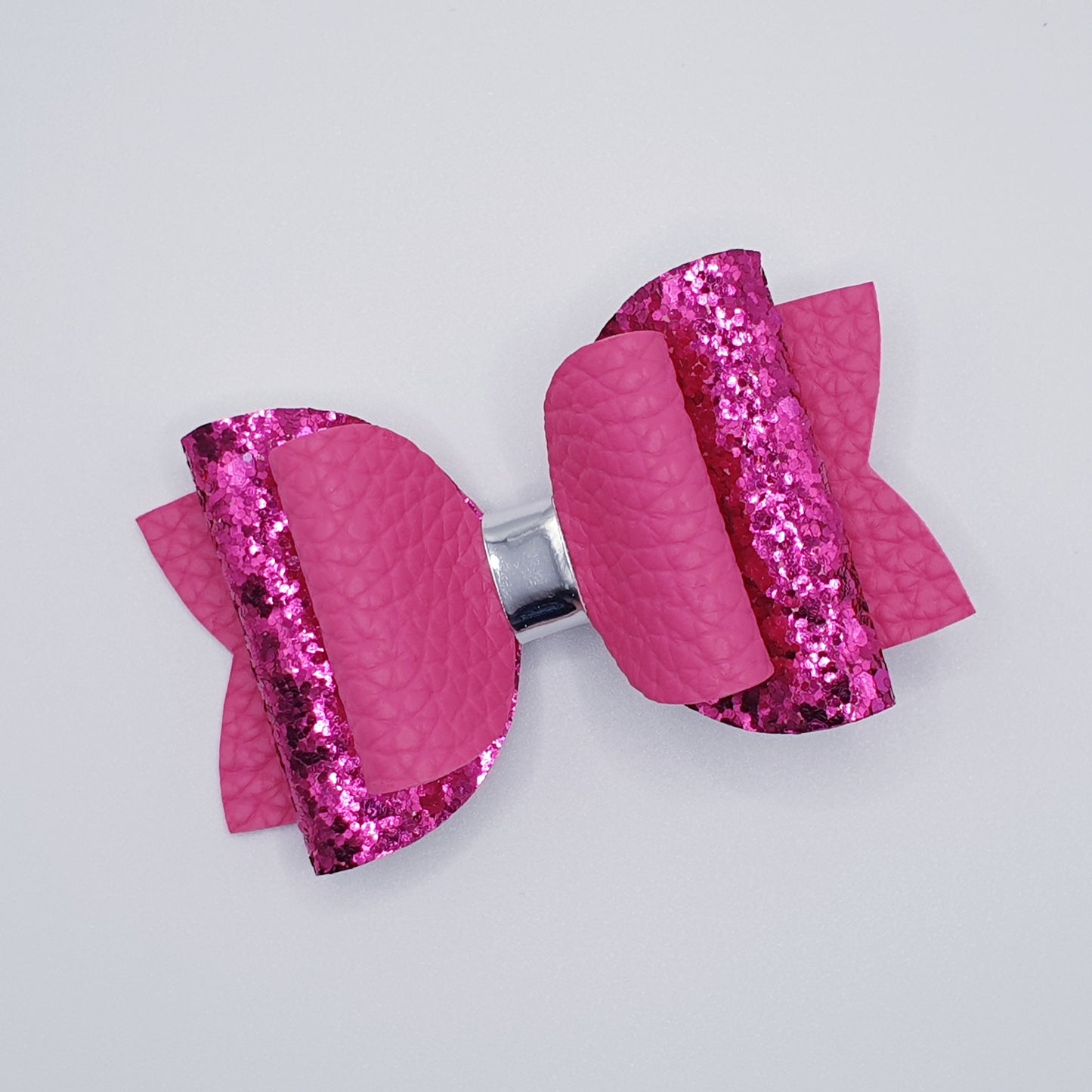 Pink Glitter Faux Bow